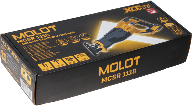 Пила сабельная аккумуляторная MOLOT MCSR 1118 XLT Lite SOLO (2318029) - Фото 14