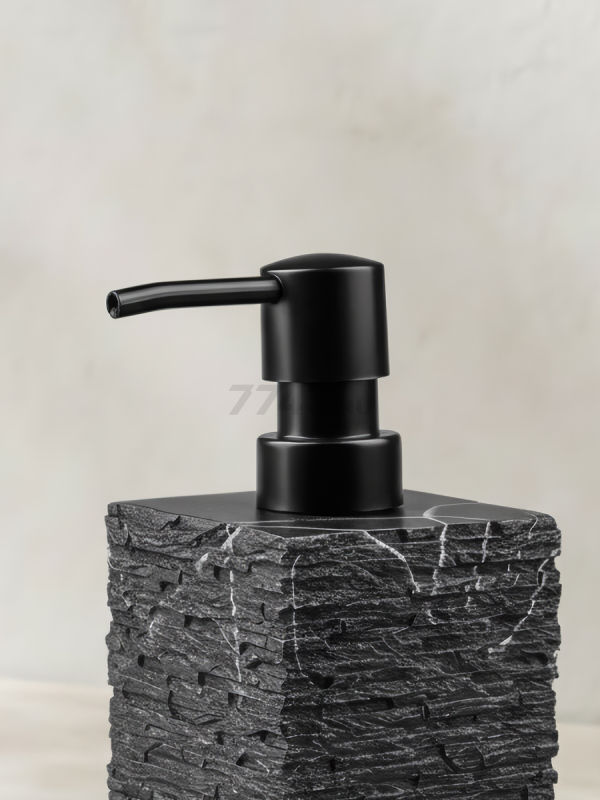 Дозатор для жидкого мыла PERFECTO LINEA StoneWave черный (35-130801) - Фото 2