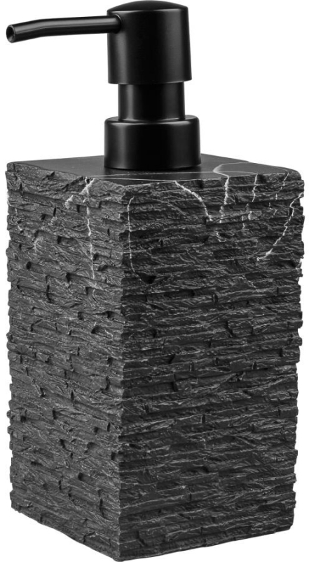 Дозатор для жидкого мыла PERFECTO LINEA StoneWave черный (35-130801) - Фото 8