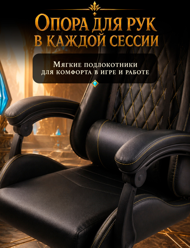 Геймерское кресло URZUS Winner Black (UR-7351134) - Фото 8