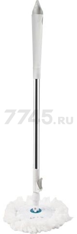 Швабра с отжимным ведром PERFECTO LINEA AquaSpin бело-серая (43-452521) - Фото 8