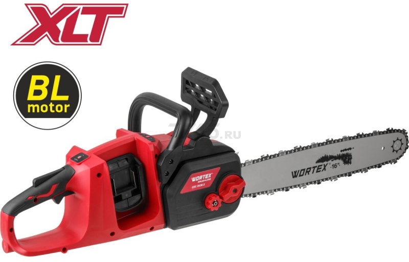 Пила цепная аккумуляторная WORTEX CEC 3536-2 ALL1 XLT SOLO (2333075) - Фото 2