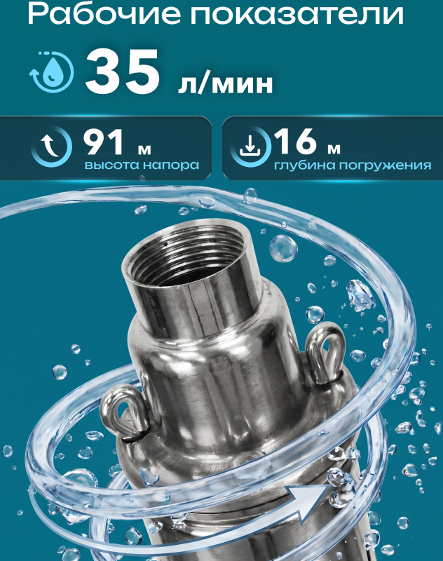 Насос скважинный ECO DWS-55 (EC4218-2) - Фото 4