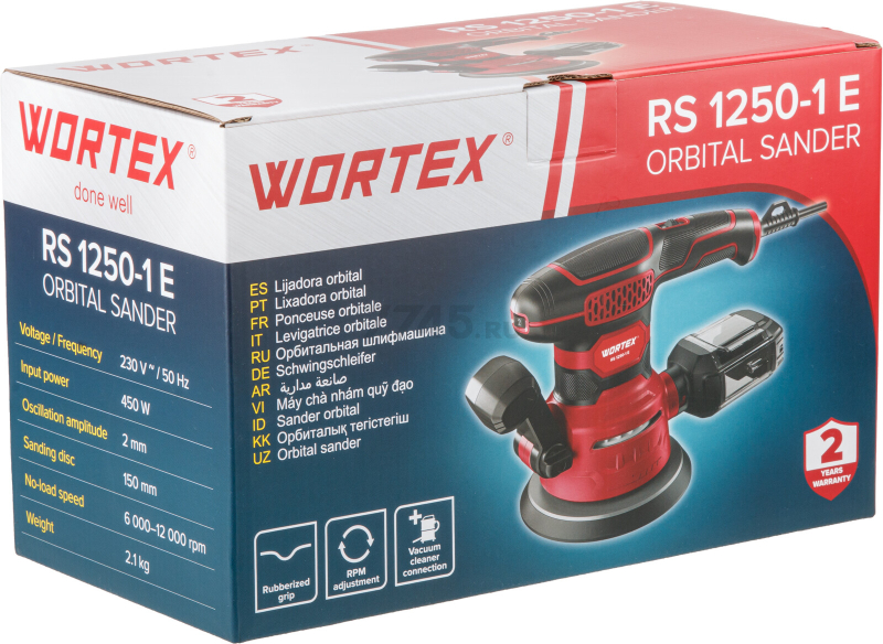 Шлифмашина эксцентриковая (орбитальная) WORTEX RS 1250-1 E (2319096) - Фото 21