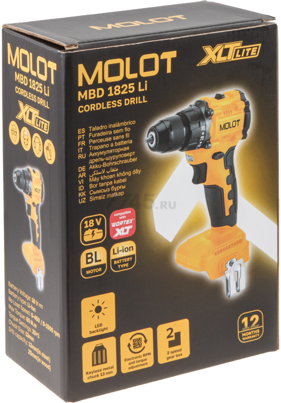 Дрель-шуруповерт аккумуляторная MOLOT MBD 1825 Li XLT Lite SOLO (2318137) - Фото 12
