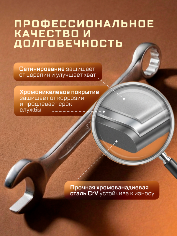 Ключ комбинированный 22 мм STARTUL Master (ST4270-22) - Фото 2