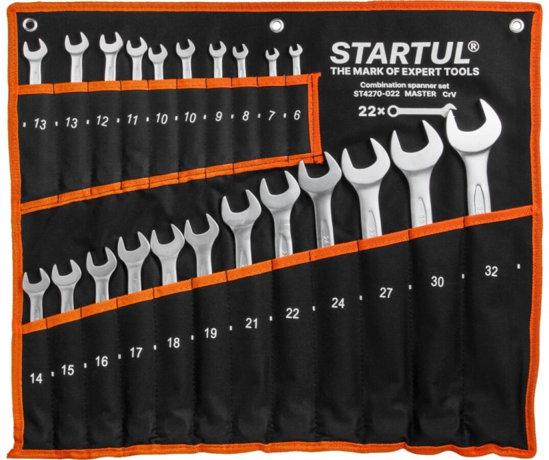 Набор ключей комбинированных 6-32 мм 22 штуки STARTUL Master (ST4270-022)