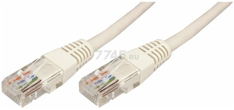Патч-корд витая пара REXANT U/UTP Cat. 5e 10 м Grey (18-1009) - Фото 6