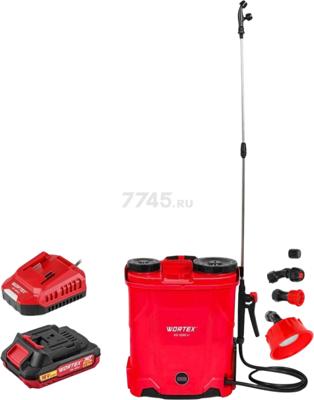 Опрыскиватель ранцевый аккумуляторный WORTEX KS 1220 Li ALL1 XLT SET (2334102) - Фото 11