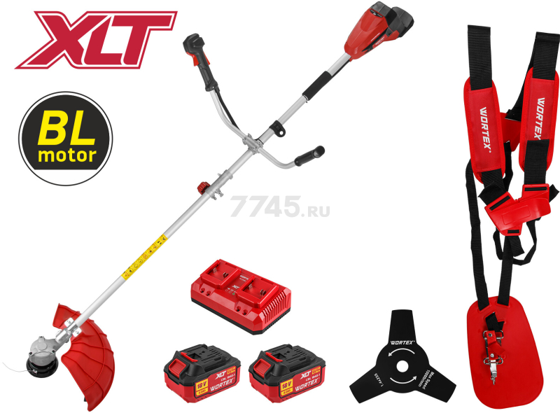 Триммер аккумуляторный WORTEX TB 3036-1 AT ALL1 XLT SET (2325113) - Фото 2