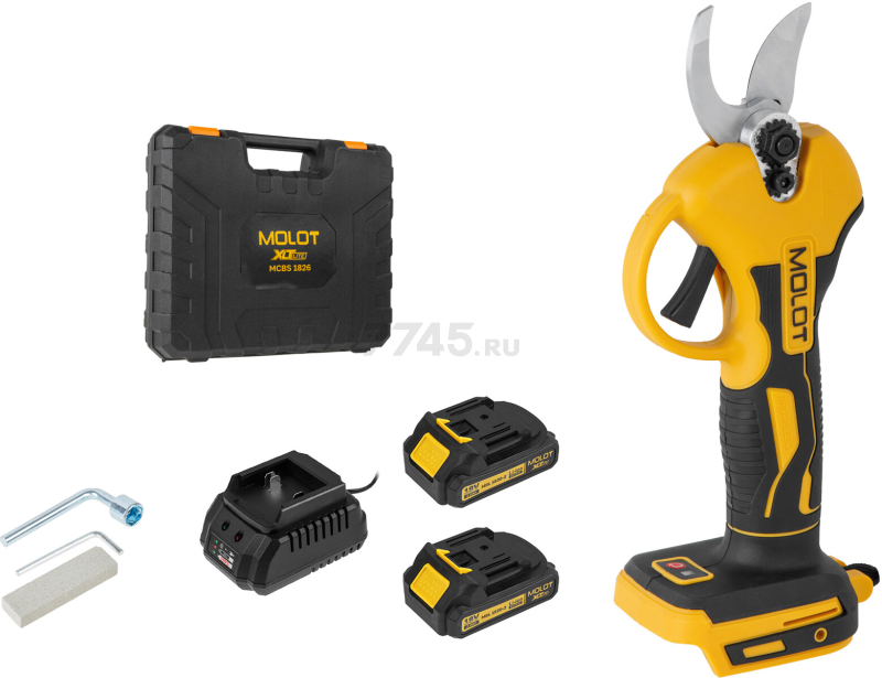 Секатор аккумуляторный MOLOT MCBS 1826 XLT Lite SET 2 (2318187)