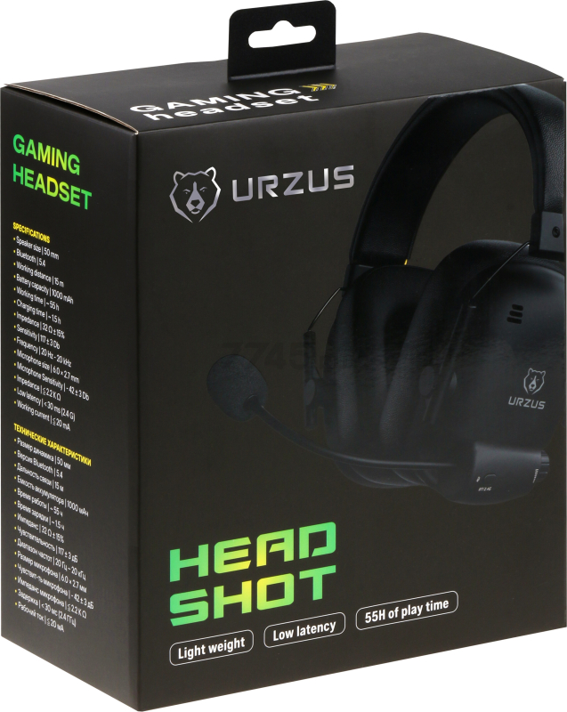 Наушники-гарнитура игровые беспроводные URZUS HeadShot (UR-5524131) - Фото 23