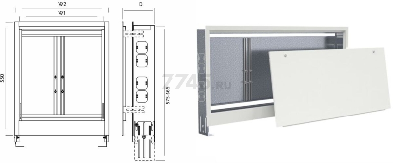 Шкаф коллекторный встроенный 03 AV Engineering (AVEMC203) - Фото 5