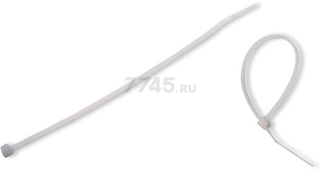 Хомут-стяжка 2,5х120 мм белый 100 штук (SMP-66355-100) - Фото 2