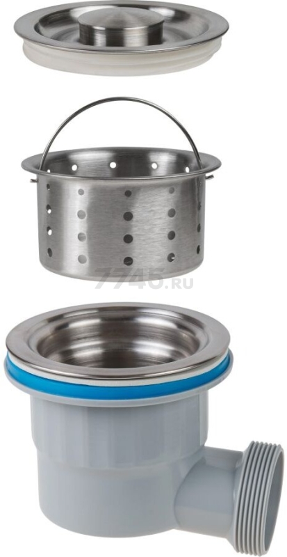Сифон для кухни выпуск 3 1/2" гибкая труба 1 1/2" - 32/40/50 мм AV Engineering (AVE129784) - Фото 15