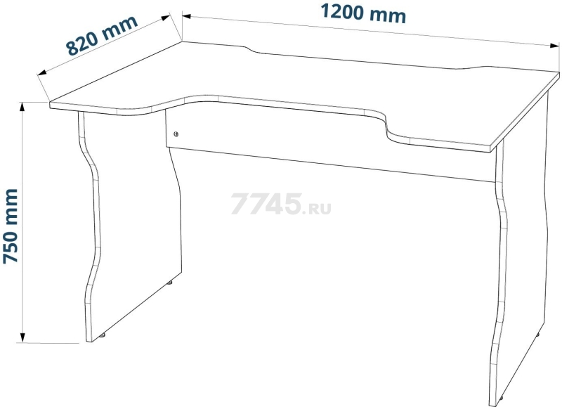 Стол компьютерный URZUS Base 1 антрацит-красный 120х82х75 см (UR-7352117) - Фото 5