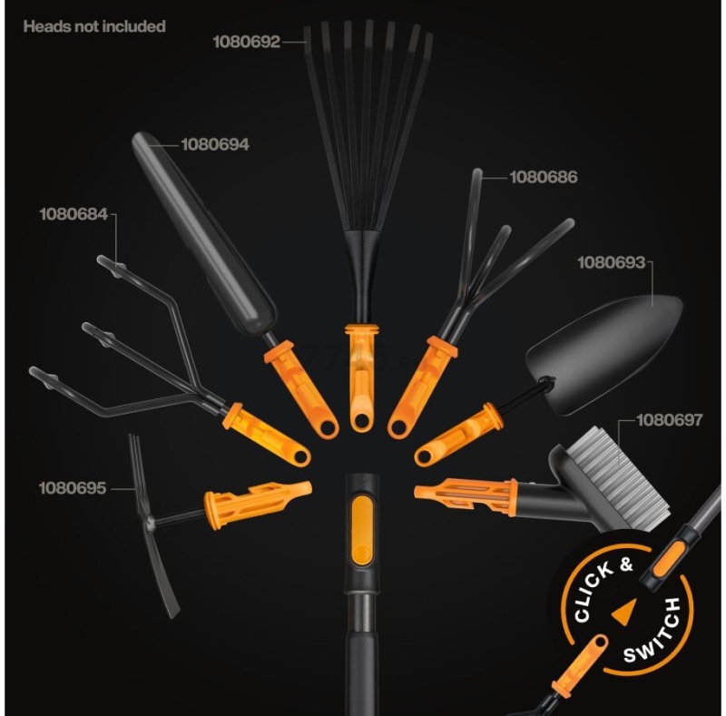 Рукоятка универсальная 290 мм FISKARS OneClick S (1080548) - Фото 9