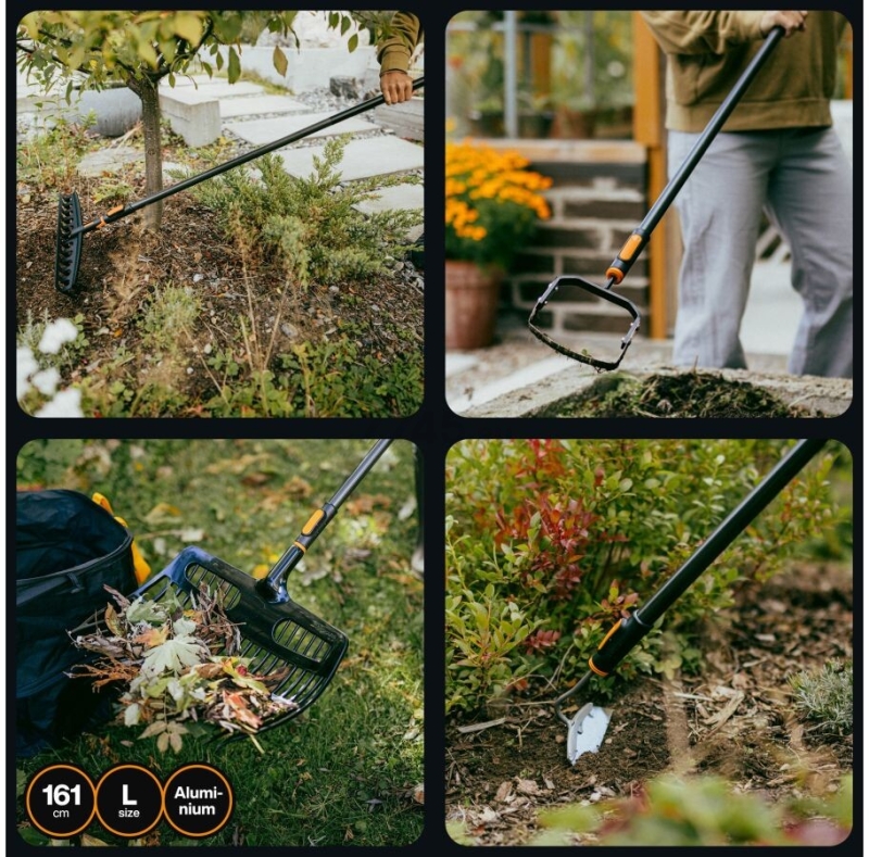 Черенок алюминиевый FISKARS OneClick L 161 см (1080547) - Фото 11
