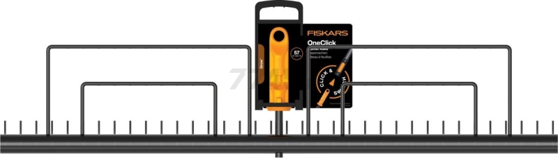 Грабли зубчатые FISKARS OneClick (1080680) - Фото 3