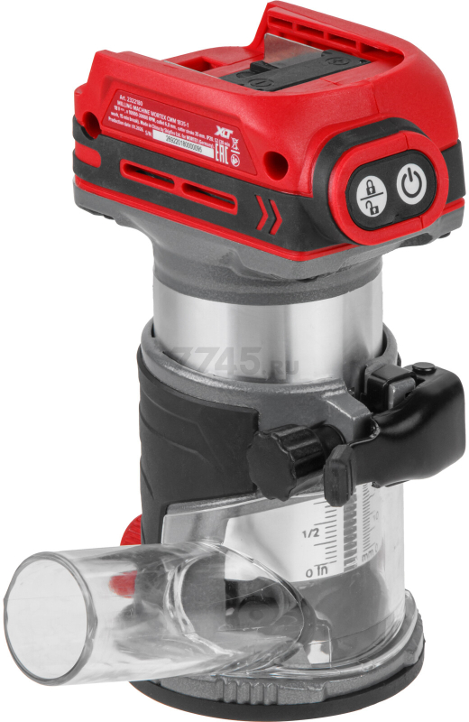 Фрезер кромочный аккумуляторный WORTEX CMM 1835-1 XLT SOLO (2322180) - Фото 5