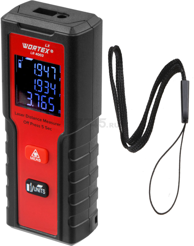 Дальномер лазерный WORTEX LX LR 4003 в кор., 0,05 – 40, ± 2 мм (2323204)