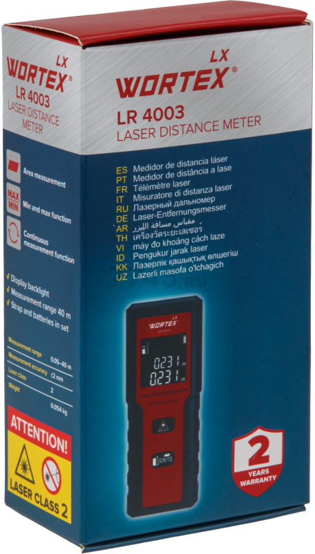 Дальномер лазерный WORTEX LX LR 4003 в кор., 0,05 – 40, ± 2 мм (2323204) - Фото 7