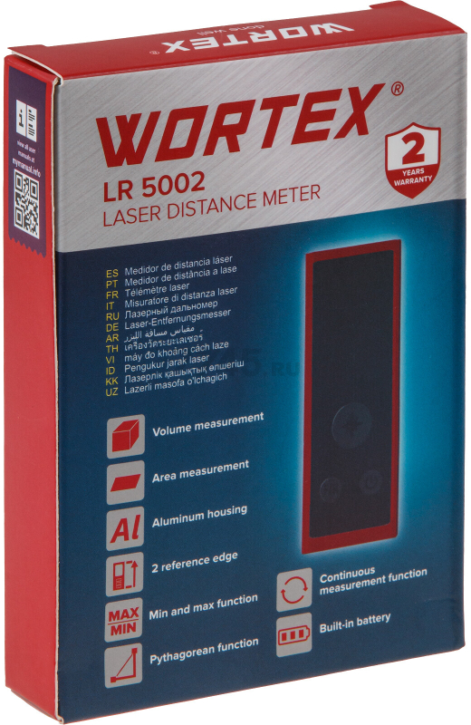 Дальномер лазерный WORTEX LR 5002 в кор., 0,05 – 50, ± 2 мм (2323205) - Фото 6