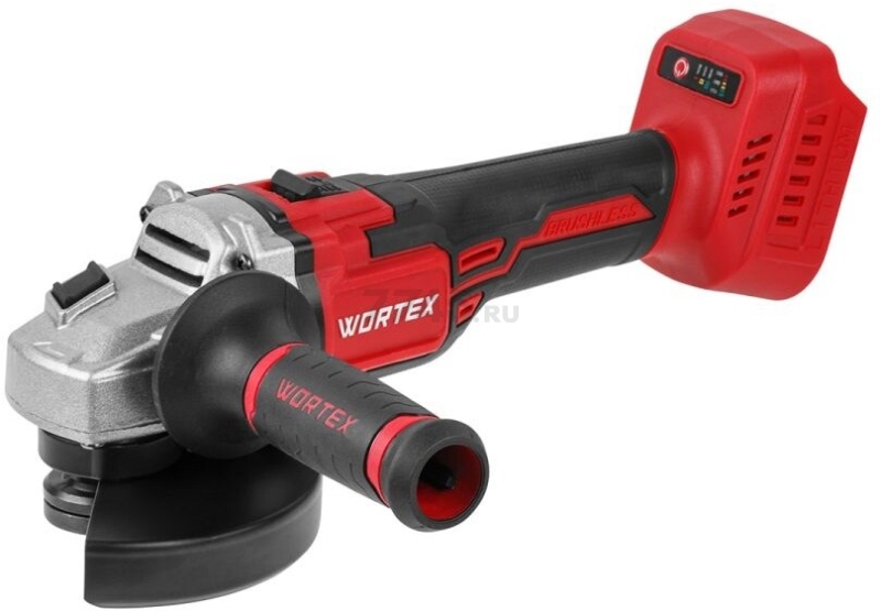 Шлифмашина угловая аккумуляторная WORTEX CAG 1812 S ALL1 XLT SET (2329179) - Фото 3