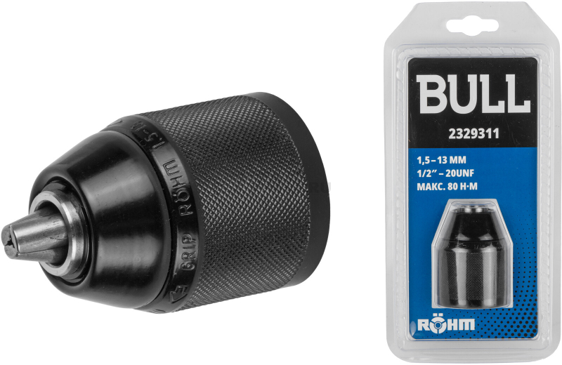 Патрон быстрозажимной BULL ROHM 1,5-13 мм 1/2"-20UNF 80 Нм (2329311)