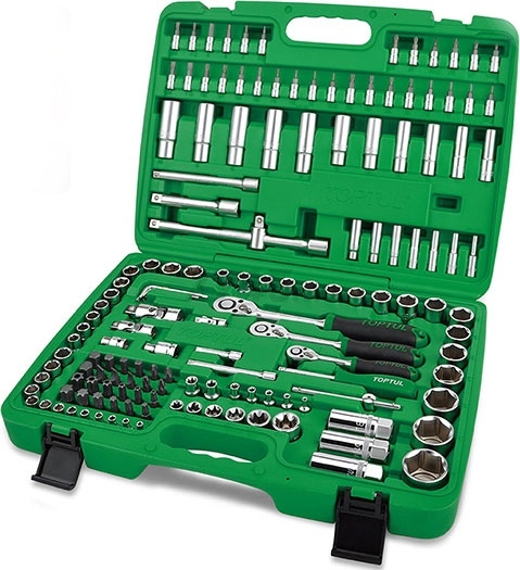 Набор инструментов 1/4", 3/8", 1/2" 6 граней 151 предмет TOPTUL (GCAI151R) - Фото 7