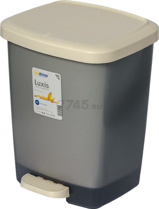 Ведро мусорное с педалью DRINA Luxis 16 л (10370)
