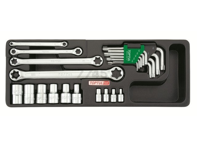 Набор инструментов 1/4", 1/2" 23 предмета TOPTUL (GAAT2302)