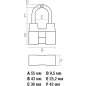 Замок навесной 55 мм STARTUL Master (ST9091-55) - Фото 6