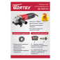 Набор инструмента шлифмашина угловая (болгарка) WORTEX AG 1213-3 E и дрель-шуруповерт сетевая DR 1025 (AG12133E00013A8) - Фото 9