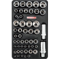 Набор головок 1/4", 3/8" 6 граней 50 предметов TOPTUL (GZA-5001)