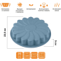 Форма для выпечки силиконовая ромашка 23,5х5 см PERFECTO LINEA Bluestone голубая (20-001128) - Фото 2