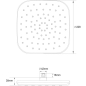 Верхний душ квадратный AV ENGINEERING AVSSS-057 - Фото 3