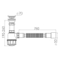 Сифон для кухни выпуск D70 гибкая труба 1 1/2"- 40/50 мм AV ENGINEERING (AVE129760) - Фото 6