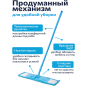 Швабра для пола PERFECTO LINEA Solid с насадкой из микрофибры голубая (43-492022) - Фото 3