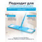 Швабра для пола PERFECTO LINEA Solid с насадкой из микрофибры голубая (43-492022) - Фото 4
