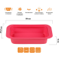 Форма для выпечки силиконовая прямоугольная 25х13,5х5 см PERFECTO LINEA Fruit Dove розовый (20-013429) - Фото 2