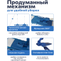 Швабра для пола PERFECTO LINEA с насадкой из шенилла синяя (43-401012) - Фото 3