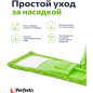 Швабра для пола PERFECTO LINEA Solid с насадкой из микрофибры зеленая (43-492023) - Фото 8