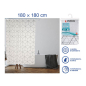 Штора для ванной комнаты 180х180 с кольцами PERFECTO LINEA Secret геометрия белая (36-118001) - Фото 2