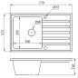 Мойка из искусственного камня AV ENGINEERING Art черный (AV770490ABKA) - Фото 17