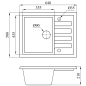 Мойка из искусственного камня AV ENGINEERING Best серый (AV650500BGRA) - Фото 16