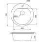 Мойка из искусственного камня AV ENGINEERING Gold черный (AV510000GBKA) - Фото 7