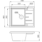 Мойка из искусственного камня AV ENGINEERING Platinum серый (AV765495PGRA) - Фото 8