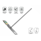 Швабра для пола PERFECTO LINEA Solid с насадкой из микрофибры серая (43-492024) - Фото 11