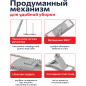 Швабра для пола PERFECTO LINEA Solid с насадкой из шенилла серая (43-492034) - Фото 3